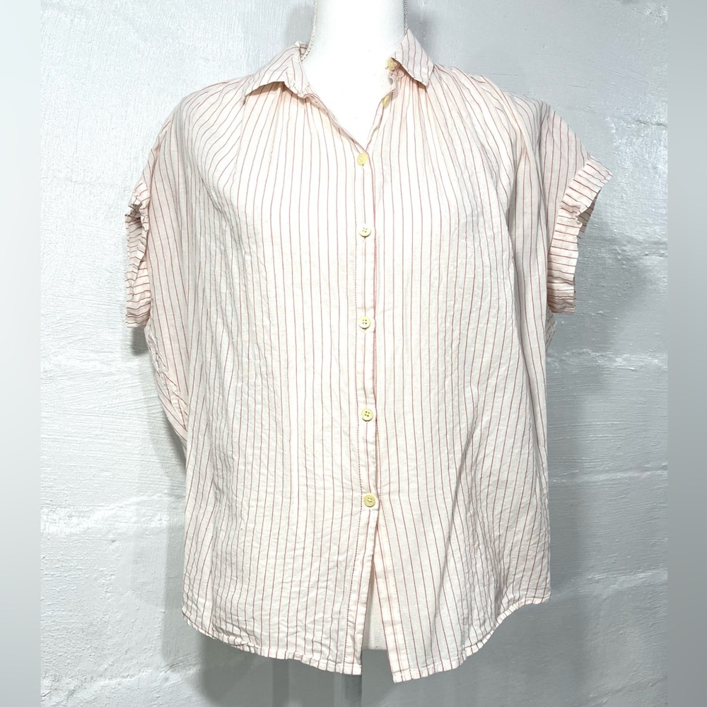 MADEWELL STRIPE BUTTON TOP - Picture 13 of 16